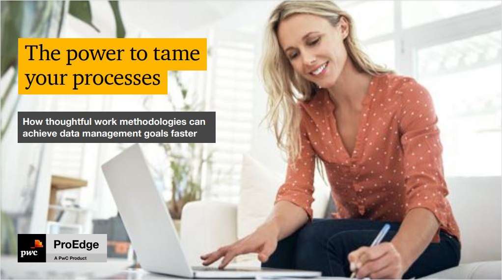 The power to tame your processes: How better data management and work methods can achieve goals faster