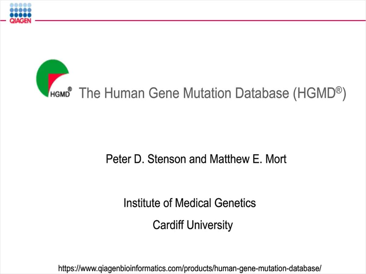 The Human Gene Mutation Database: Empowering a Generation of Geneticists for Precision Medicine