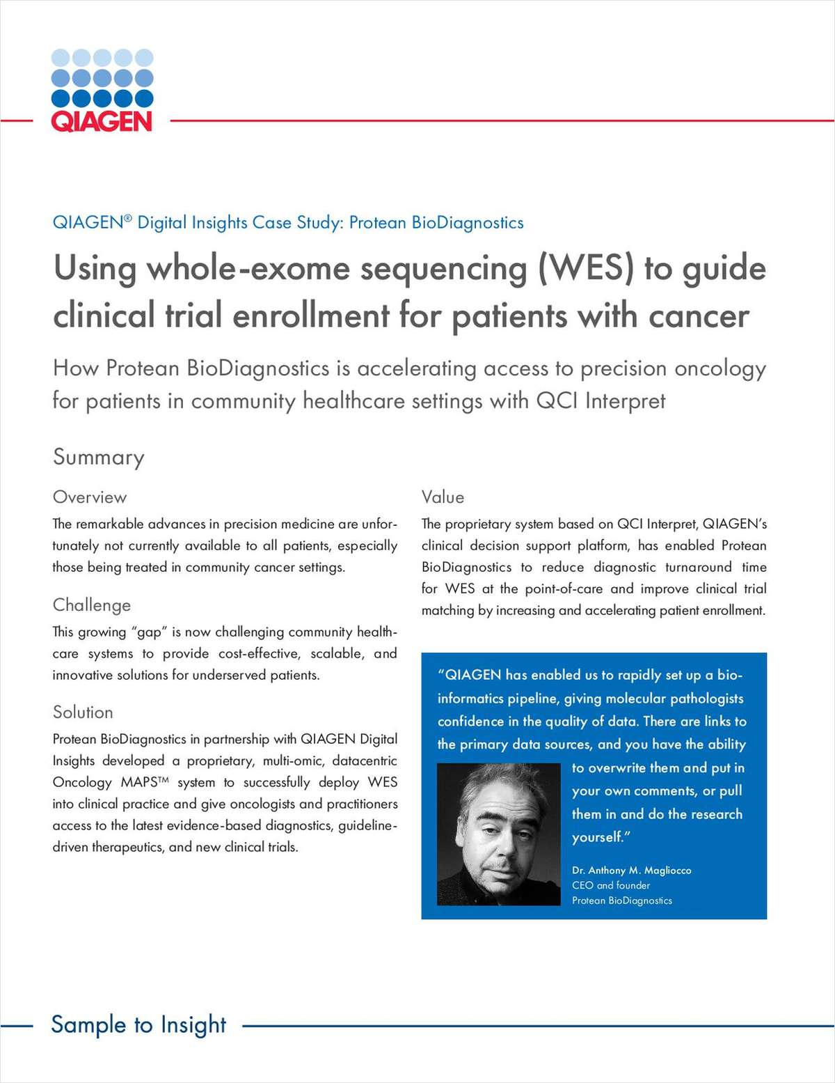 Using Whole-Exome Sequencing to Guide Clinical Trial Enrollment for Patients With Cancer