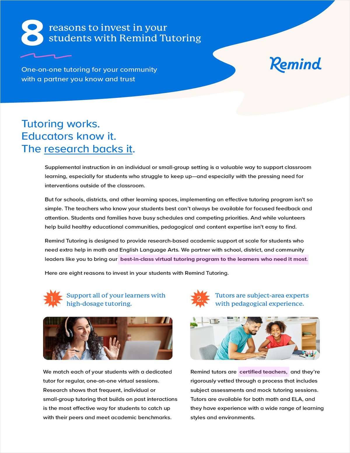 8 reasons to invest in your students with tutoring