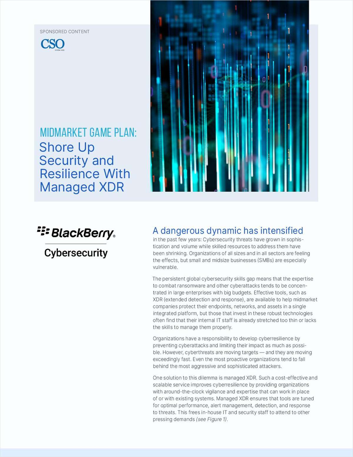 MIDMARKET GAME PLAN: Shore Up Security and Resilience with Managed XDR