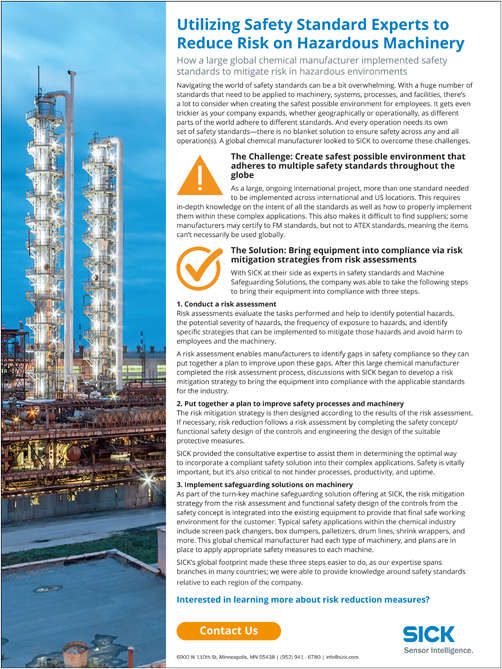 Utilizing Safety Standard Experts to Reduce Risk on Hazardous Machinery