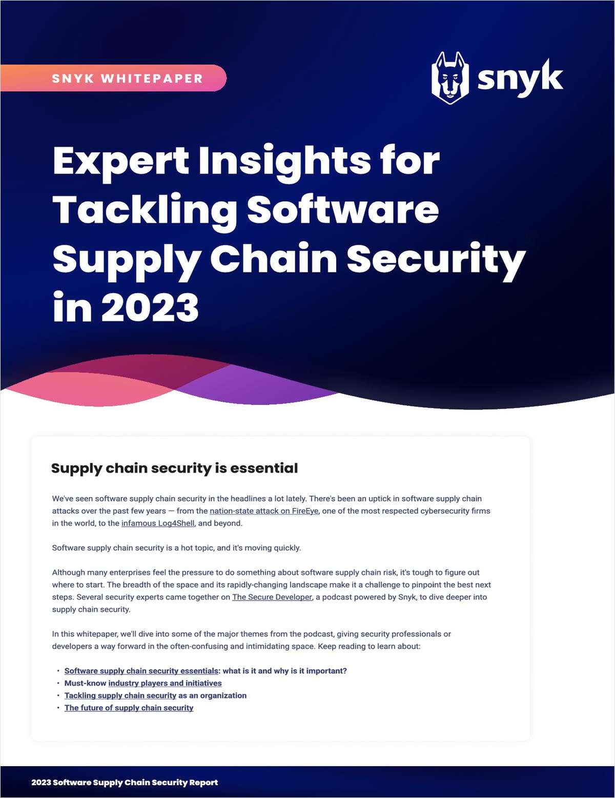 Expert Insights for Tackling Software Supply Chain Security in 2023