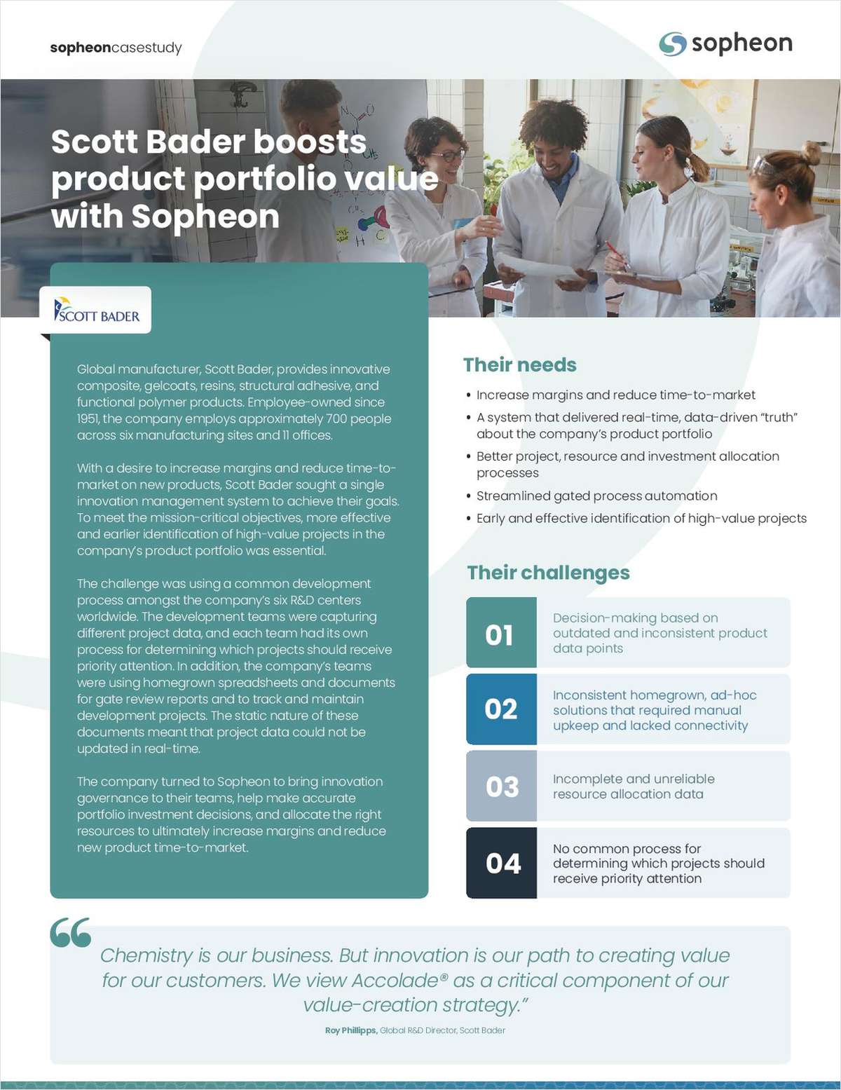 Scott Bader boosts product portfolio value with Sopheon