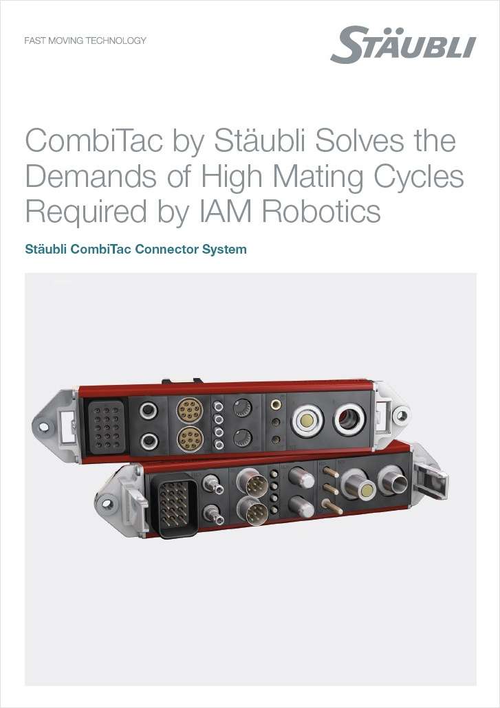 CombiTac by Stäubli Solves the Demands of High Mating Cycles Required by the Robotics Industry