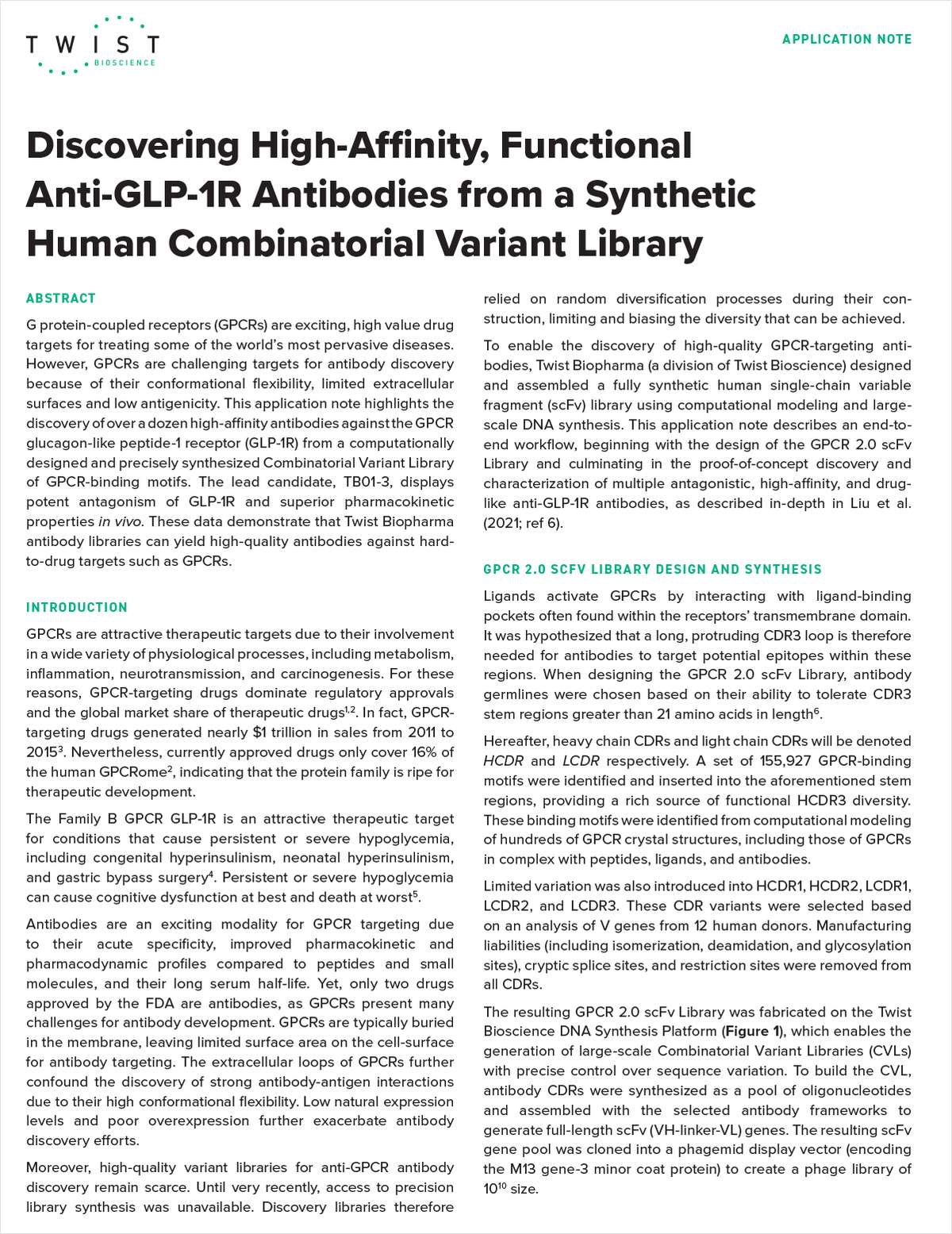 Discovering High-Affinity, Functional Anti-GLP-1R Antibodies from a Synthetic Human Combinatorial Variant Library