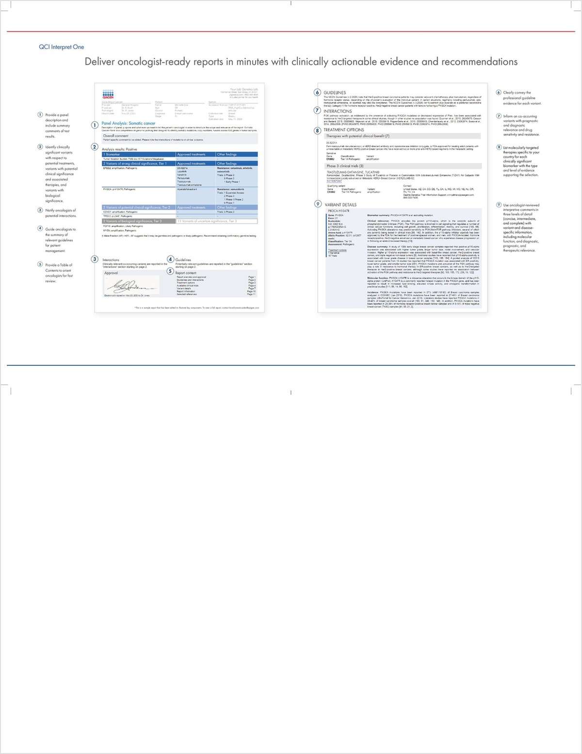 Deliver Oncologist-Ready Reports in Minutes With Clinically Actionable Evidence and Recommendations
